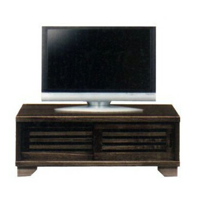 【送料無料】 テレビボード テレビ台 ローボード AVボード AV収納 【完成品】 幅90 90cm コンパクト サイズ 人気 売れてる シリーズ 格子 デザイン スライド扉 木製 和 モダン シンプル NEW古都90ロータイプ TVボード（ブラウン）