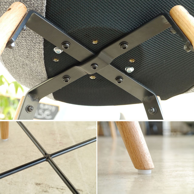 イームズ 人気デザイン チェア ダイニングチェア ファブリック チェアー モダンお洒落 シンプル モダン かっこいい おしゃれ ルスチェア グレー ブラック [3]