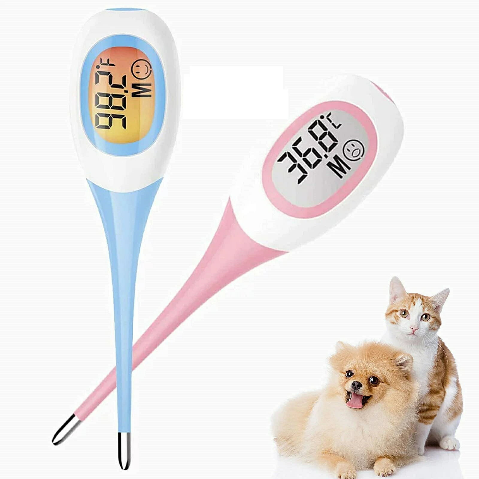 ペット用 電子体温計 デジタル温度計 検温 犬 猫 いぬ ねこ ペット用検温器 先端やわらか仕様で安全 検温しやすい 8…