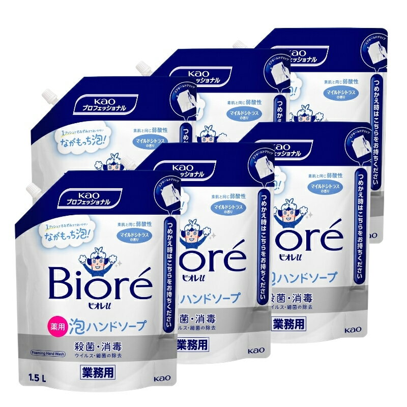 樂天商城 - 花王 ビオレu泡ハンドソープ 業務用 1.5Lx6本入り 医薬部外品