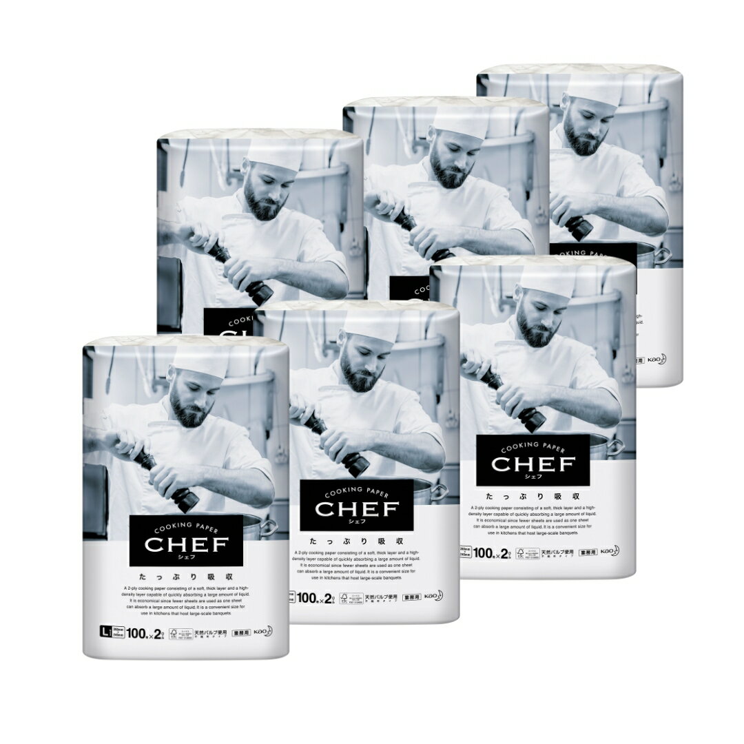 花王 CHEF たっぷり吸収 L キッチンペーパー 100枚x2ロールx6袋