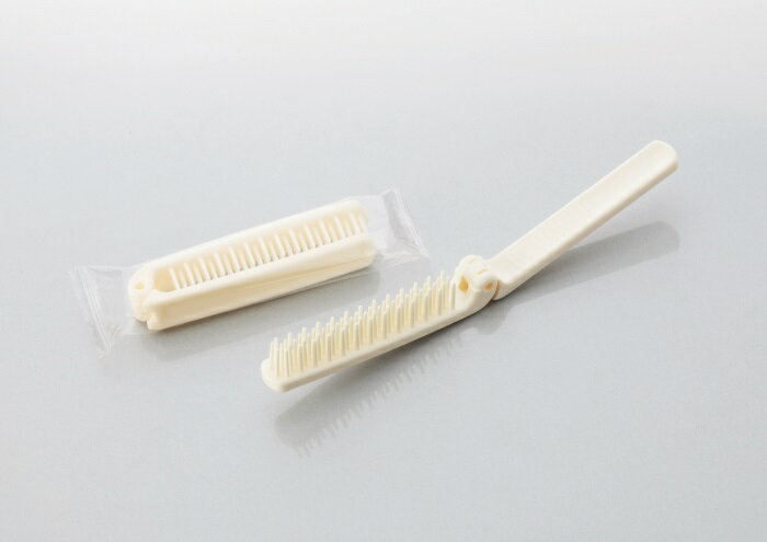 2つ折りヘアブラシ 1000本 透明OPシリーズダイト ホテル アメニティ 旅館