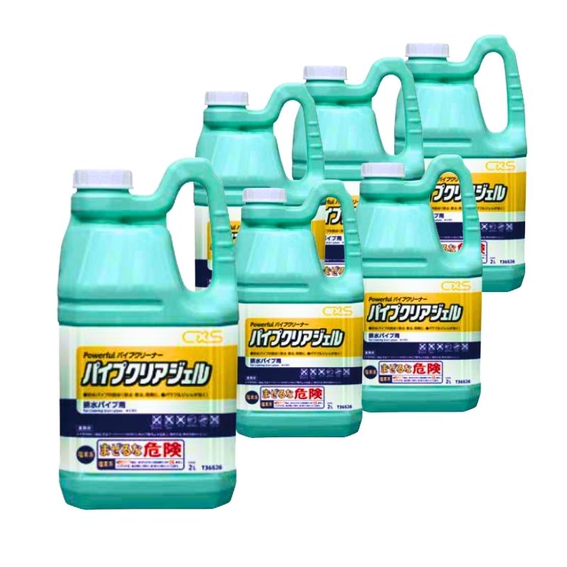 シーバイエス 業務用 排水パイプ用洗浄剤 パイプクリアジェル 2000mLx6本入り CXS ジェルタイプで配管内及び壁面の汚れにしっかり接触！ ジェルタイプなので、配管内及び壁面の汚れにしっかり接触！ プロ仕様の配合で、市販品と比べ「少量（約1／2）」「短時間（30分→10分）」で汚れを除去・消臭・予防します。 非劇物タイプなので、どなたでも安心してお使い頂けます。 形状 液体 使用濃度 原液 液性 アルカリ性 荷姿 2L×6 品番 T36526 バーコード JAN：4536735365269