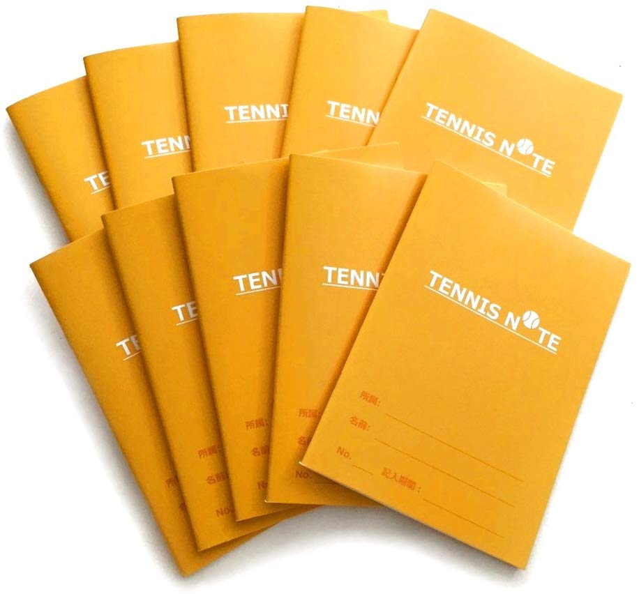 テニスノート 10冊セット 勝ちノート シード選手の頭脳を手に入れろ！テニス ノート スキル 作戦 戦略 上達 向上硬式 軟式 小学生 中学生 高校生 監督 本格派 テニスノート♪