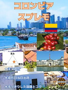 コロンビア スプレモ 150gコロンビア コーヒー豆 カルタヘナ 要塞 珈琲豆 生豆 焙煎豆 豆 ストレート コーヒー 自家焙煎 珈琲 焙煎 煎りたて 新鮮 中細挽き お取り寄せ 美味しい選べる焙煎度合 浅煎り 中煎り 深煎り