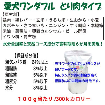 国産 無添加 自然食 健康 こだわり食材 ドッグフード 【 愛犬ワンダフル 】 鶏肉タイプ 800g 3個セット (普通粒 小粒から選べます) 全犬種対応 ドライフード 低カロリー 高たんぱく 低脂肪 ダイエット シニア犬 涙やけ ドックフード 高齢犬 体臭