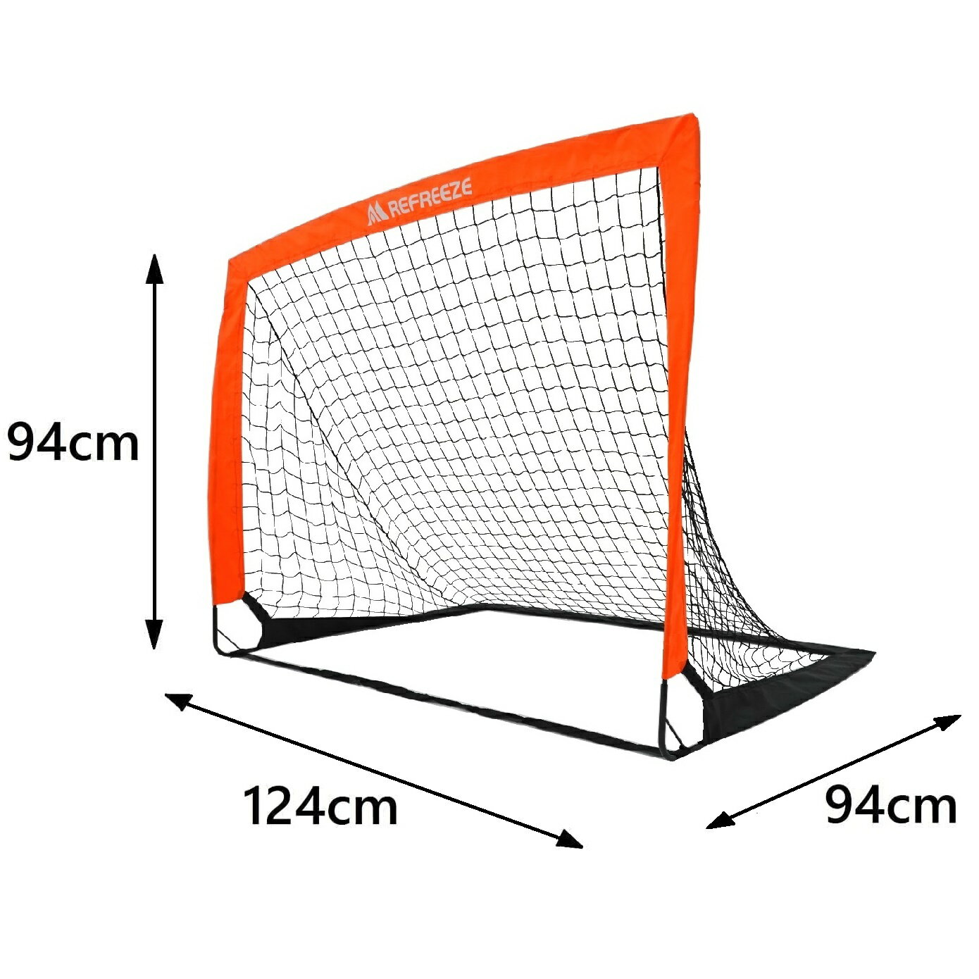 REFREEZE(リフリーズ) 選べる3カラー 折りたたみ ミニサッカーゴール 2個セット オレンジ 収納バッグ付き 室内 屋外兼用 ポータブル ポップアップ サッカー フットサル ゲーム 対戦 練習 トレーニング通販 サッカー 用品 セール