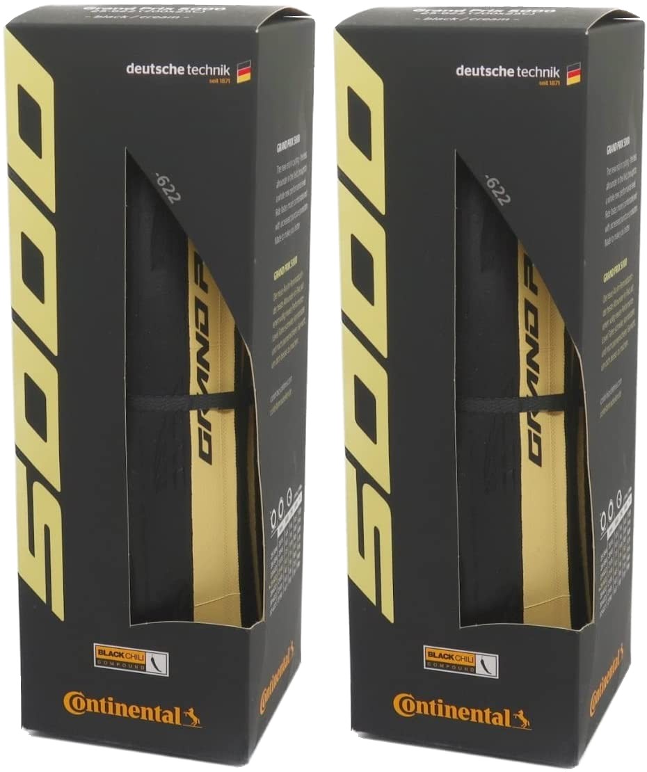 2本セット Continental コンチネンタル GRAND PRIX 5000 グランプリ5000 ブラック/クリーム 700×25C