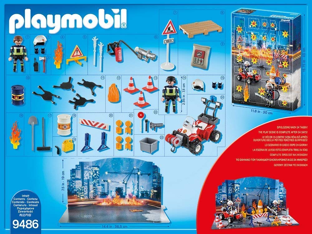 Playmobil プレイモービル Adventskalender アドベントカレンダー 建設現場の消防隊 9486 2018年新作