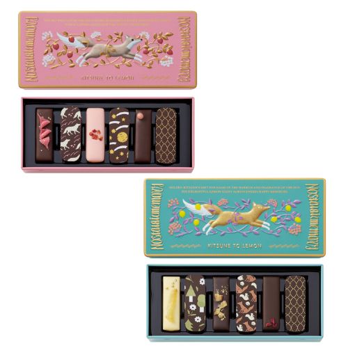 【2024】キツネとレモン チョコレート (春のノスタルジックメモリー、冬のノスタルジックメモリー) 2種セット モロゾフ 手提げ袋つき お菓子　ギフトのサムネイル