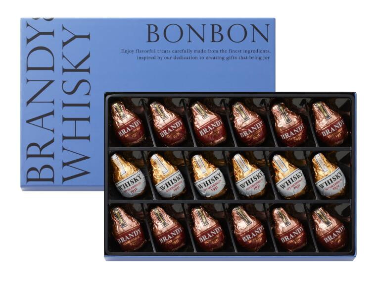 【2025】 モロゾフ 人気 バレンタイン チョコレート ブランデー＆ウイスキーボンボン 18個入 ショップ袋付き ギフト お菓子 お菓子 プレゼント