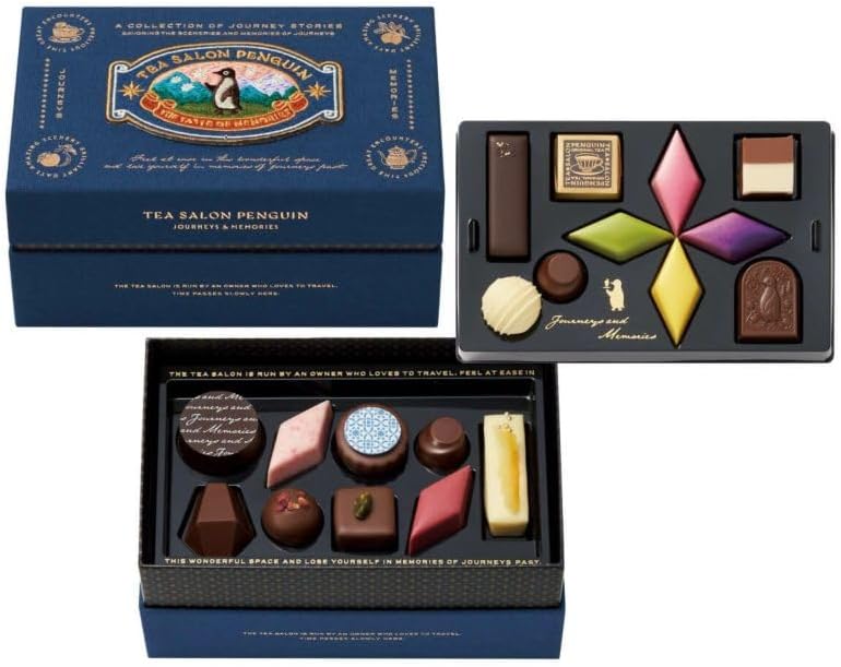 モロゾフ 喫茶ペンギン 19個入（2段詰) アソートボックス 手提げ袋つきのサムネイル