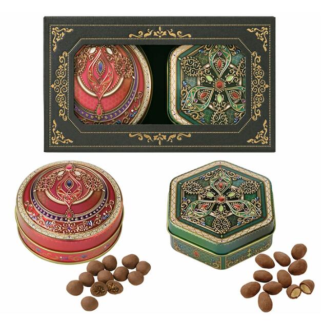 メリーチョコレート　ジャミーラ イシュク(情熱) 2缶入×1個 ショップ袋付き　バレンタインデー ギフト ..