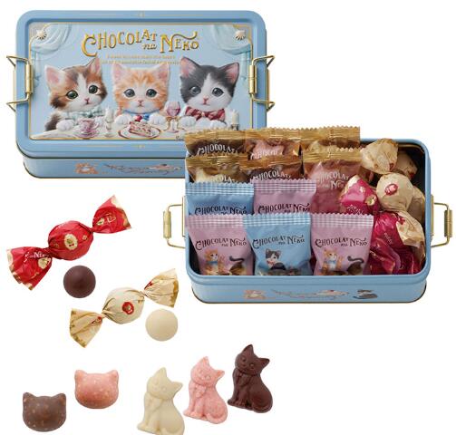 【2026】モロゾフ ショコラな猫×1缶(17個入) バレンタイン チョコ もろぞふ 手提げ袋付き プレゼント お菓子の商品画像