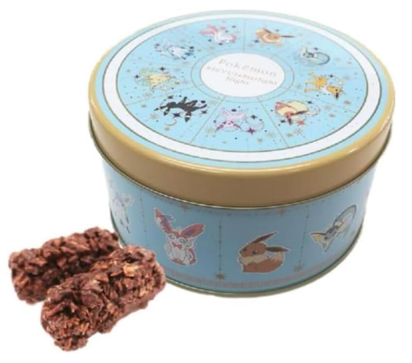 ナガトヤ ポケモン イーブイ クランチ缶×1個(8個入)チョコクランチ バレンタイン チョコ ギフト