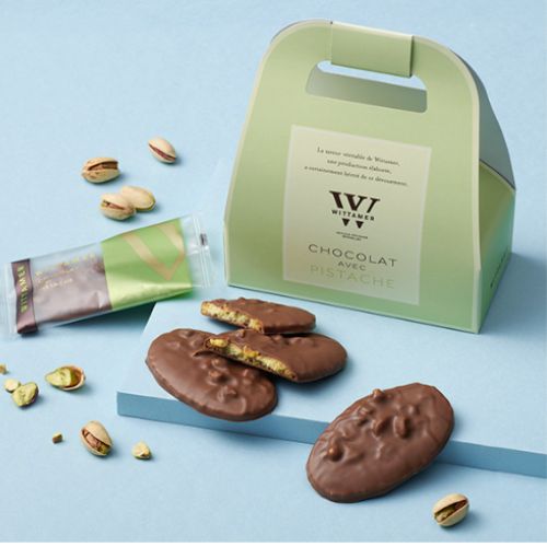 ホワイトデー 2026 ヴィタメール ピスタチオ・ショコラ 4枚入 お菓子 お土産ギフト 手提げ袋付き