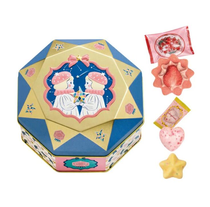 いちごの日 星の願い缶1個(6個入) 手提げ袋付き ホワイトデー チョコレート ギフト