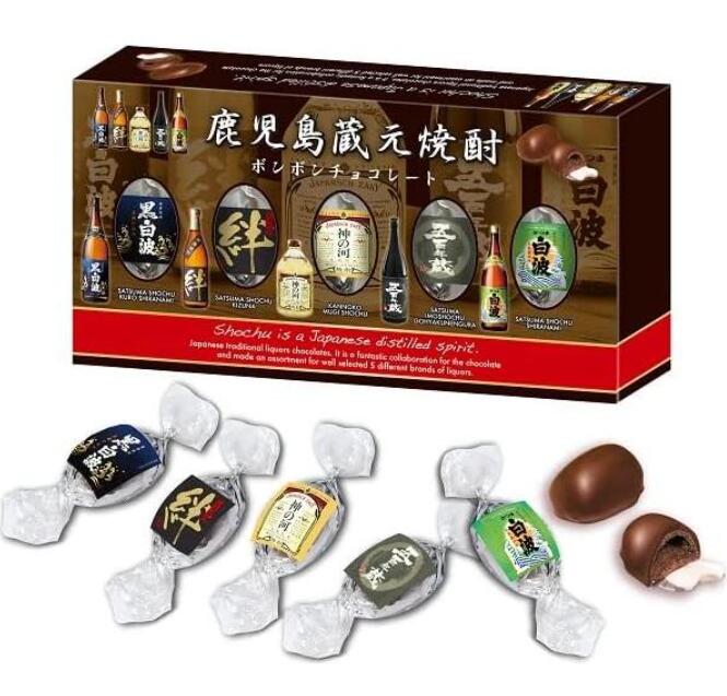 鹿児島蔵元 焼酎ボンボンチョコレート 5個入｜本格芋焼酎入り 大人の贅沢ショコラ ギフト お返し プレ..