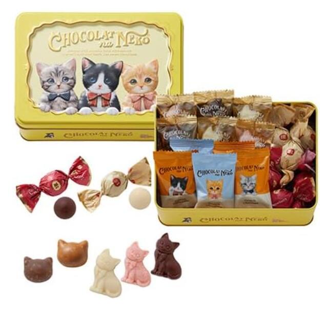 【2024】モロゾフ ショコラな猫 バレンタイン 17個入 手提げ袋つき お菓子 ギフト プレゼントのサムネイル