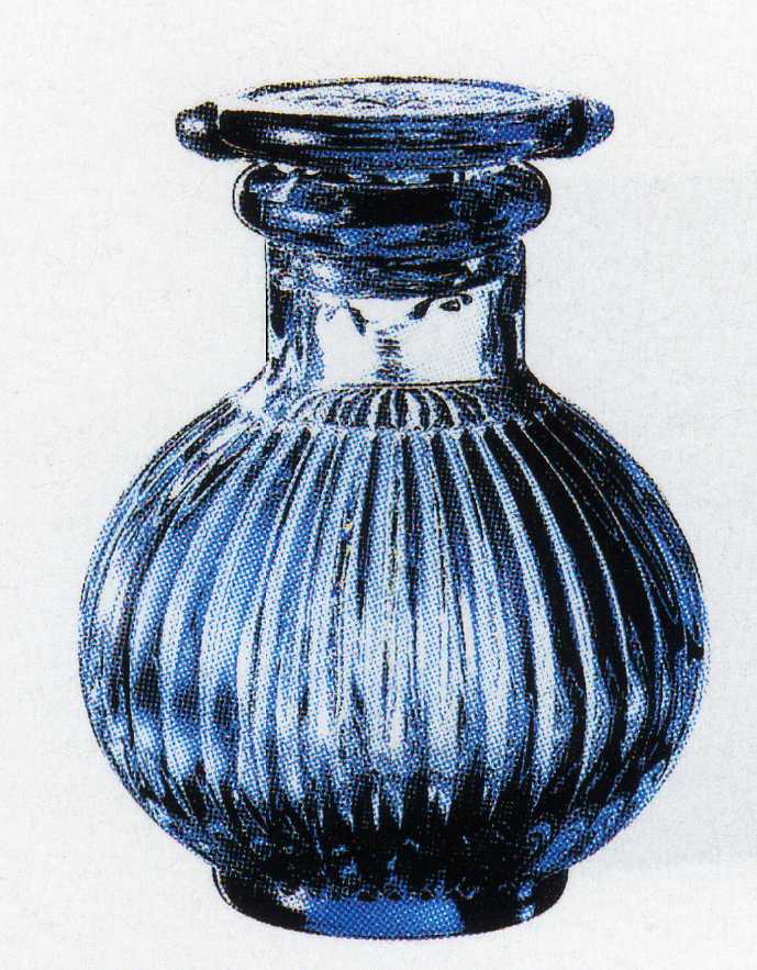 菊豆醤油差し 大 ブルー(しょうゆさし ミニ 調味料入れ 卓上 ガラス製)