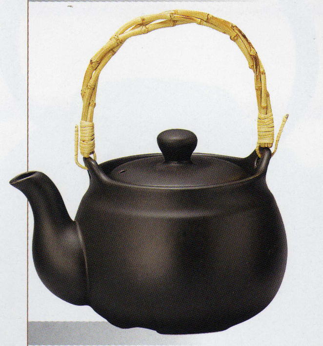 直火 煎じ薬土瓶 丸型10号 黒