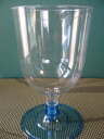 プラスティック　ワインカップ 組立式　ブルー＆クリアー 単品