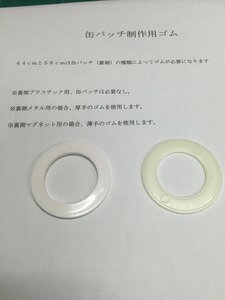 缶バッチピンボタン調整リング58mm