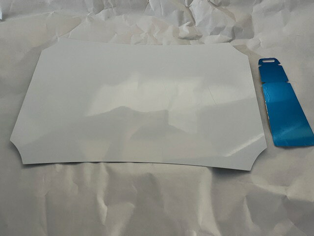 昇華無地素材アルミスタンドデザインA4サイズ1個表面白裏面シルバー