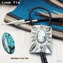 個性的 シルバー ループタイ ウェブ ターコイズ【受注製作】bolo tie 銀細工工房 メンズアクセ シルバーアクセ工房 いぶし銀 ブラツクアンティーク ハン...
