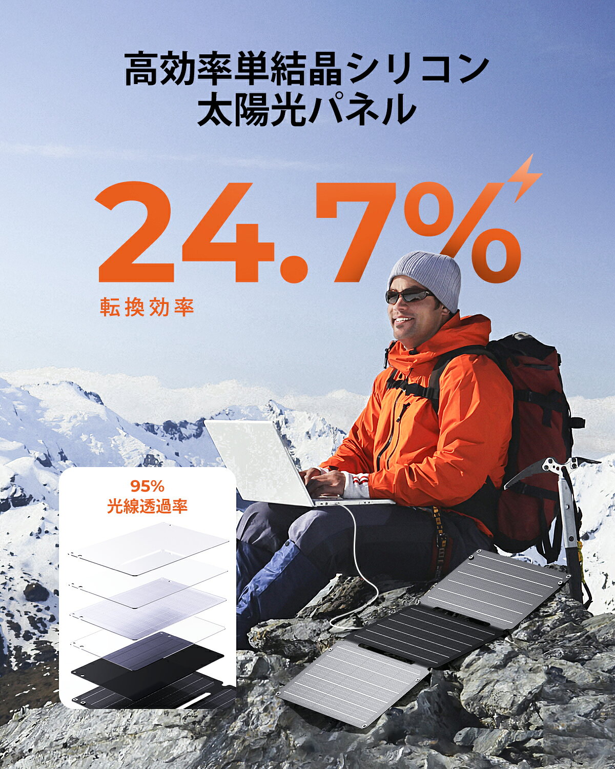 【20％クーポンで5584円】BigBlue 30W ソーラーパネル 3ポートDC/QC3.0/PD24W 急速充電 小型 ソーラー充電器 ソーラーチャージャー 折りたたみ式 単結晶 高変換効率 超薄型 軽量 防水 防災グッズ 停電対策 アウトドア iPhone Android対応 Solarpowa30 powafree-store-10000003 PF_Energyストア サンプル画像2