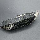 内モンゴル産 天然モリオンDT原石 184g 白い母岩が付着のままのナチュラル黒水晶レーザー調のカテドラルを伴ったセルフヒールドDT