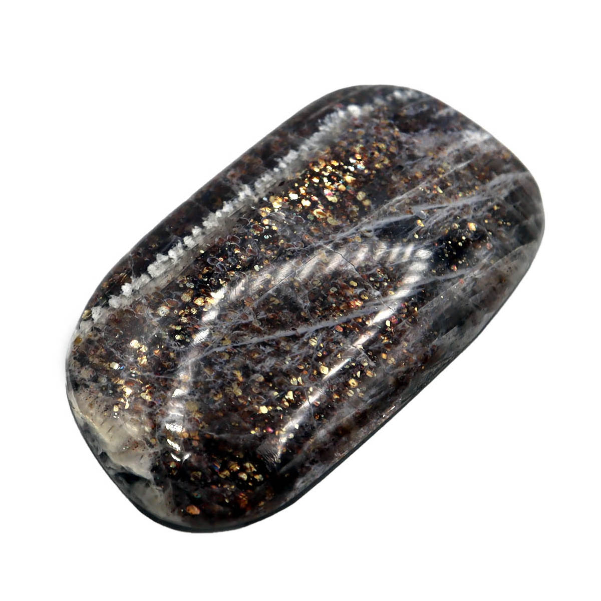 ロシア イルメンマウンテン サンストーン ルース TOPグレード カボション 14g フイルムスタンドーディスプレイスタンド付き