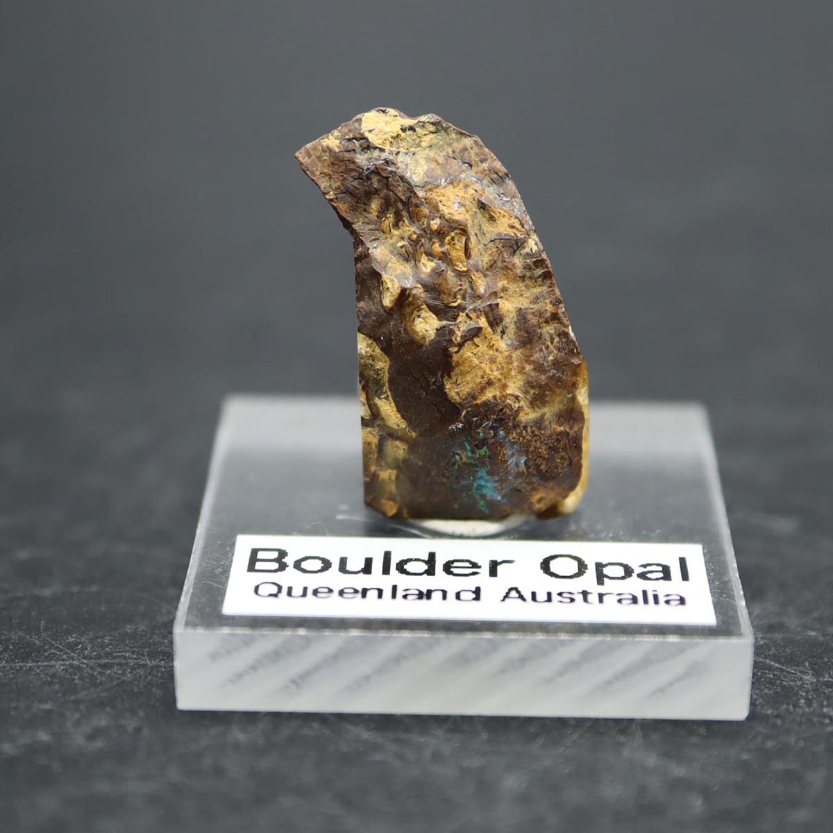 ボルダー オパール 結晶 原石 オーストラリア クィーンズランド州産 アクリル台座付き 10月の誕生石