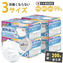 【当店スタッフ絶賛】マスク 不織布 マスク 200枚 個包装 プリーツ マスク 耳が痛くならない 立体 99%カット 使い捨てマスク ふつう・小さめ・子供用 冬...