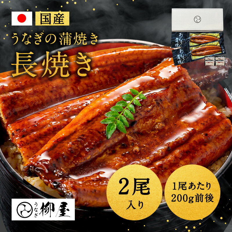 蒲焼き うなぎ 国産 蒲焼 2尾セット (1尾あたり200g前後) 真空パック 柳屋 たれ 冷凍 ウナギ 鰻 高級 蒲焼き うなぎ蒲焼き ひつまぶし 贅沢 美味しい 贈答用 お取り寄せグルメ 内祝い お歳暮 ギフト 送料無料 母の日 父の日 お中元 プレゼン