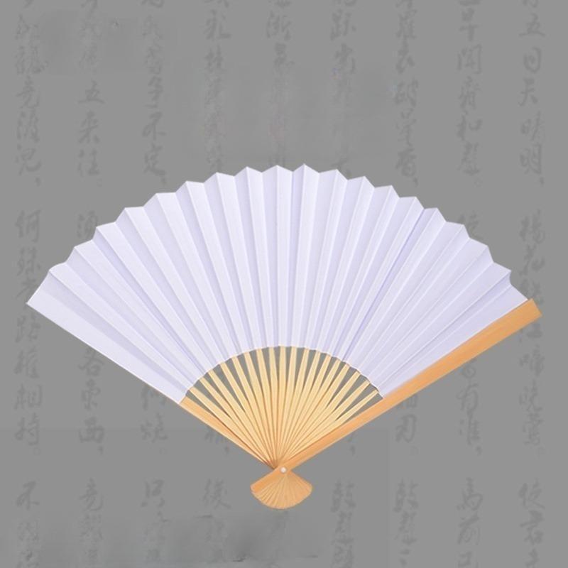 白扇子 無地扇子 扇子 白紙扇子 10寸 12寸 白 ホワイト 無地 シンプル 絵画扇子 両面 ファン DIY オリジナル 折りたたみ式 手作り 踊り父の日