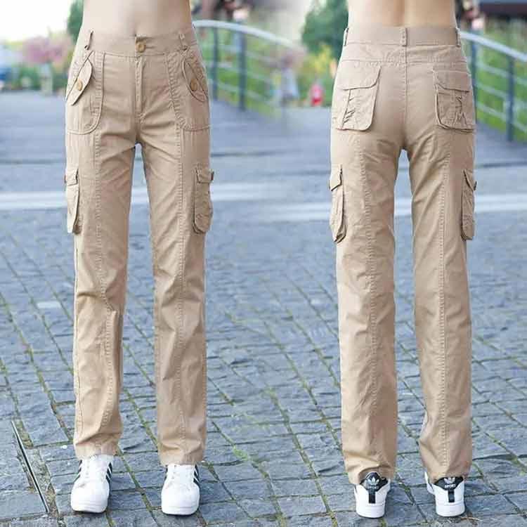 パワフル55ショップのカーゴパンツ レディース スリム ワークパンツ 美脚 大きいサイズ ボトムス レディースパンツ ミリタリーパンツ ロングパンツ カジュアル おしゃれ老人の日｜アングル3