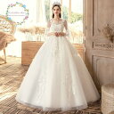 ウェディングドレス 4L-9L 花嫁 二次会 ウエディングドレス ベルスリーブ 結婚式 ロングドレス プリンセスライン 披露宴 ブライダル 白 編み上げ 大きいサイズ