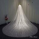 ウエディングベール オフホワイト シャンパン ウェディングベール ロングベール 撮影ベール ブライダル 結婚式 二次会 披露宴 花嫁 前撮り キラキラ
