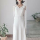 ウェディングドレス 二次会 花嫁 結婚式 Aライン 長袖 シンプル ウエディングドレス 安い 白 ブライダル 披露宴 発表会 前撮り お呼ばれ フォーマルドレス
