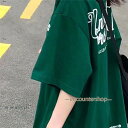 カットソー Tシャツ レディース 夏服 ドロップショルダー 大きいサイズ プリント tシャツ ミドル丈 ティーシャツ 女の子 20代 30代 40代 半袖 スポーツ 部屋