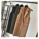 ジレ レディース コート ロング ベスト テーラード トレンチ 秋 春 アウター 無地 制服 上品 オフィス 通勤 フォーマル 事務服 大きいサイズ