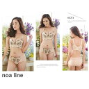 ブラジャーショーツセット下着レディース女性ブラショーツ上下セットナイトブラフルカップ花柄ランジェリー(4)
