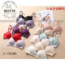 シルク100% モールドカップ ブラジャー S~2L ノンワイヤー シルク ブラ 11色 インナー シルク100