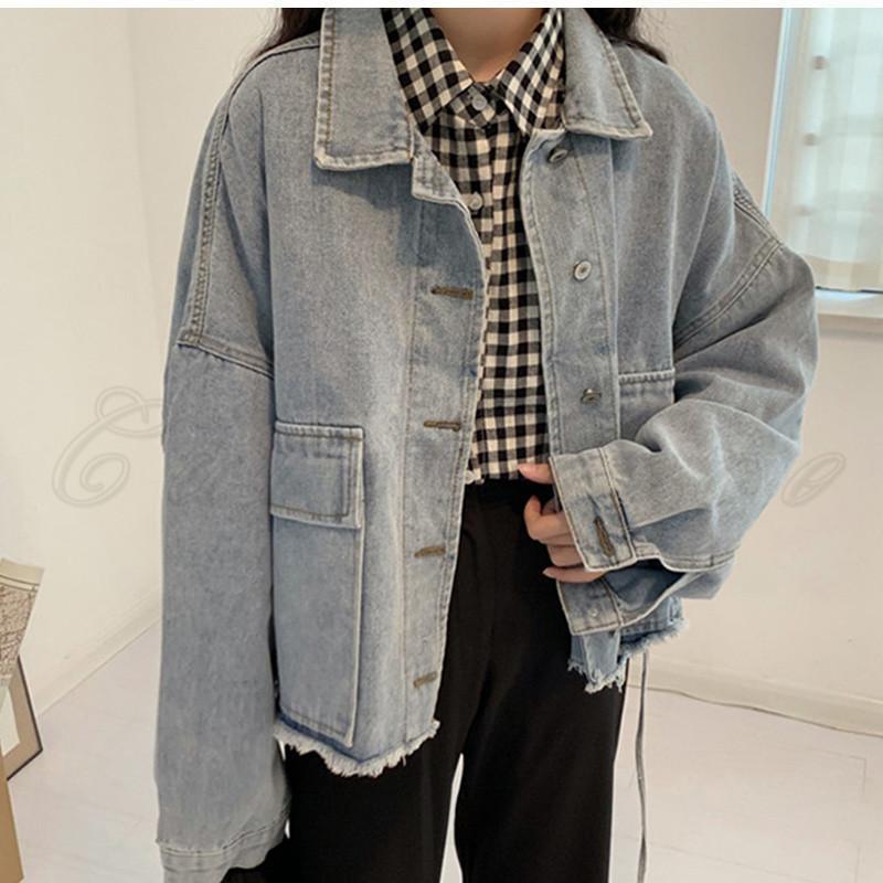 【在庫処分】 デニム レディース アウター 折り襟 ドルマンスリーブ 大きいサイズ トップス カジュアル おしゃれ