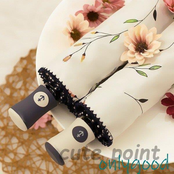 手書き風花柄日傘晴雨兼用軽量UVカット折りたたみ傘100％遮光遮熱完全遮光折り畳み傘レディース遮熱効..