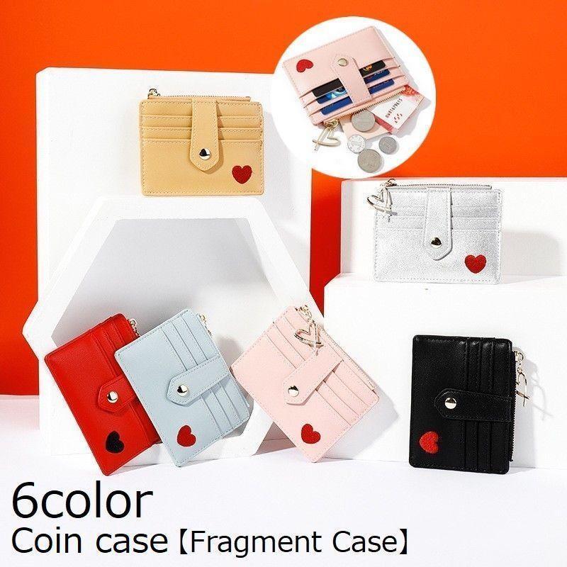 コインケース ミニ財布 フラグメントケース レディース PUレザー 薄型 小銭入れ カードケース パスケース ファスナーポケット 定期入れ ウォレットのサムネイル