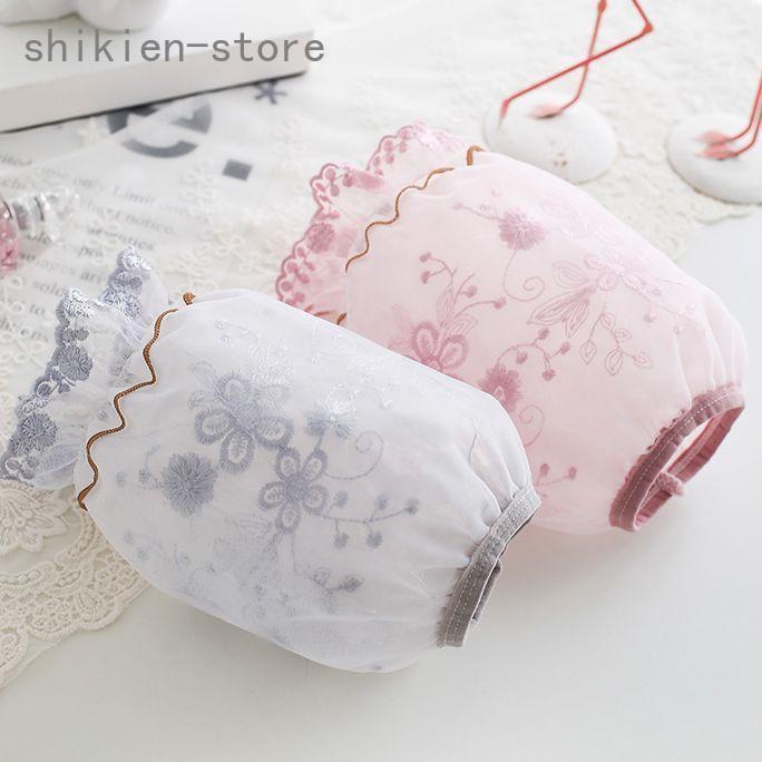 アームカバー 2枚組 4枚セット 袖カバー 腕カバー レース ショート丈 短め 薄手 花柄 刺繍 汚れ防止 事務作業 家事 筆記 掃除 仕事 おしゃれ 2