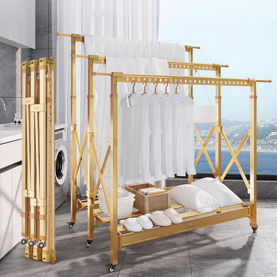 ふとんほし 屋外 倒れない アルミ 伸縮式 折りたたみ 高さ調整 おしゃれ 物干し台 室内物干し 風に強い..