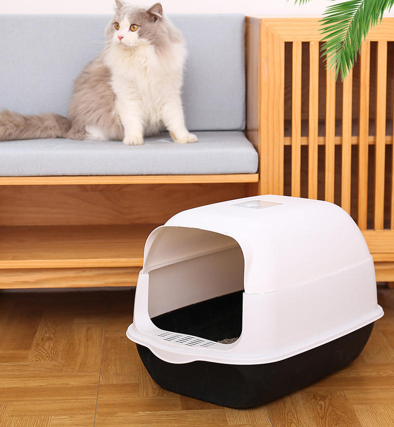 猫トイレ ネコトイレ スノコ通路式 大型 におい対策 目隠し 猫砂の飛び散ら防止 脱臭 抗菌 スコップ付..